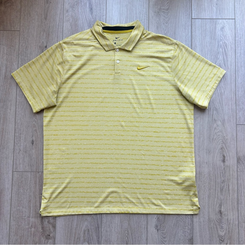 Nike Yellow Polo Golf Shirt Classic Style